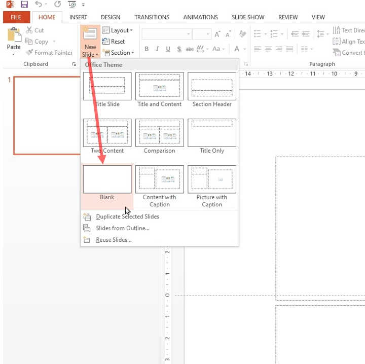 Step 1 - Create a blank Slide. How to make a timeline in powerpoint